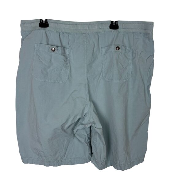 L.L. Bean Blue Bermuda Shorts Women's 1X Plus High Rise - Picture 2 of 7